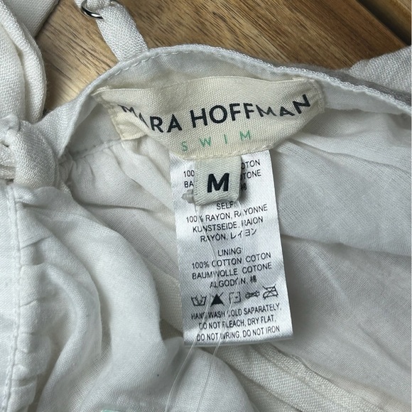 Mara Hoffman Prismactic Tie Maxi Dress Rainbow Crochet Tied Front Slit Size Med - Picture 8 of 10